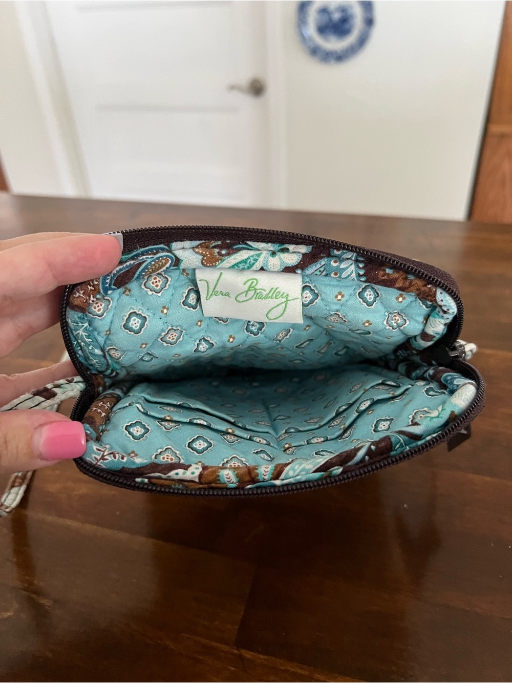 Vera Bradley Mini Hipster Java Blue Crossbody Bag - Picture 6 of 8